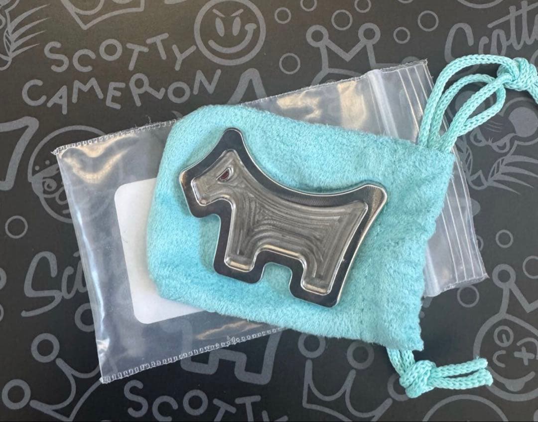 スコッティキャメロン★スコッティドッグメタル製ボールマーカーティファニーブルー色