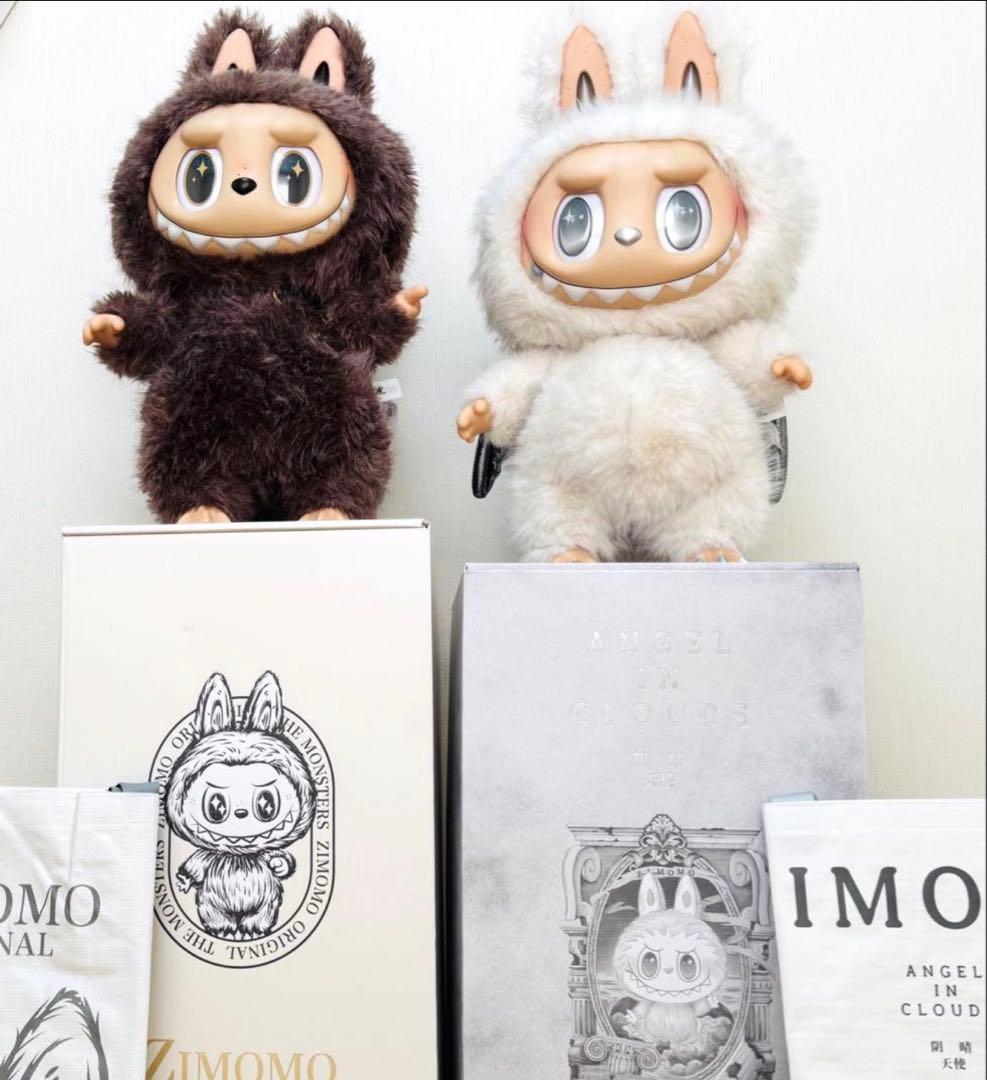 【正規品美品】POPMART ジモモ　エンジェル　茶ジモモ　2体セット　ラブブ