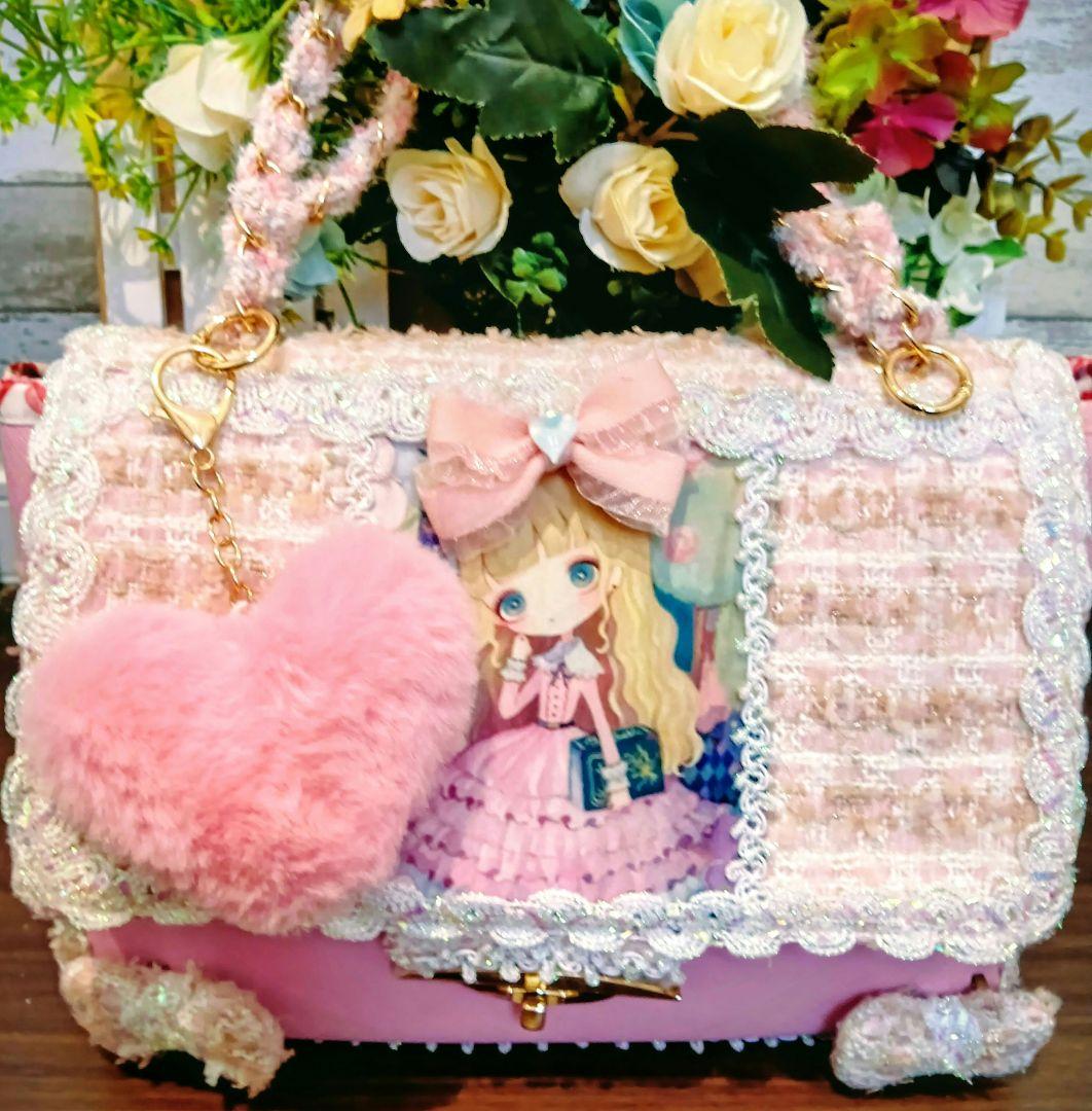 女の子パネルハンドメイドバッグ♡