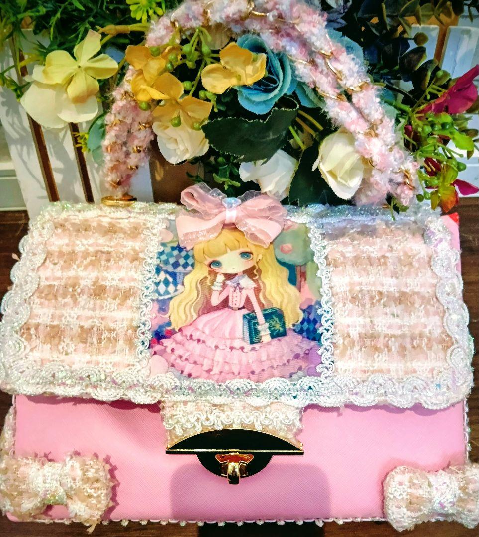 女の子パネルハンドメイドバッグ♡