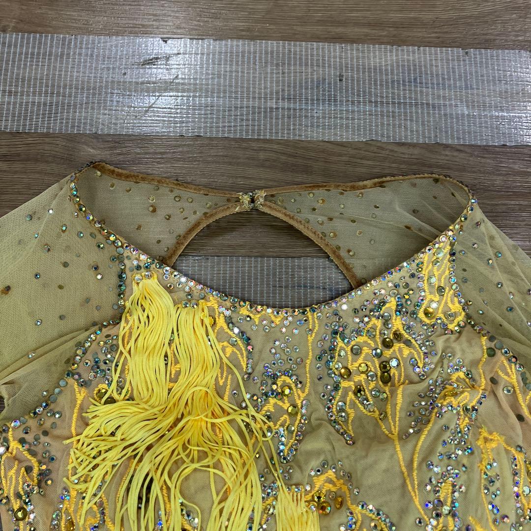 2.3 Choice London 社交ダンス ラテンドレス 黄色 フリンジ