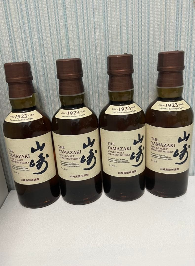 サントリーシングルモルトウイスキー 山崎 180ml 4本セット