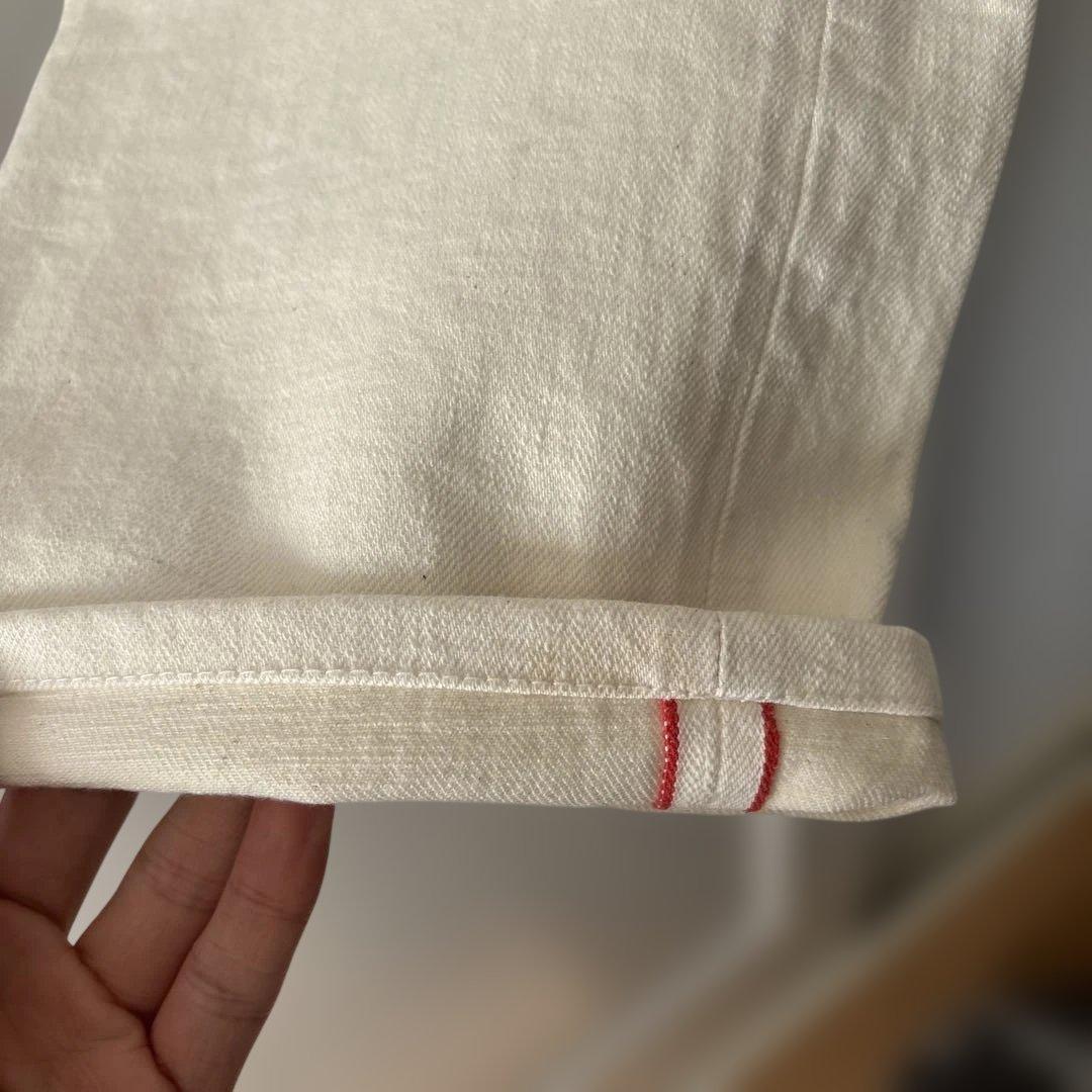 kapital デニム　ホワイト　シンチバッグ　赤耳