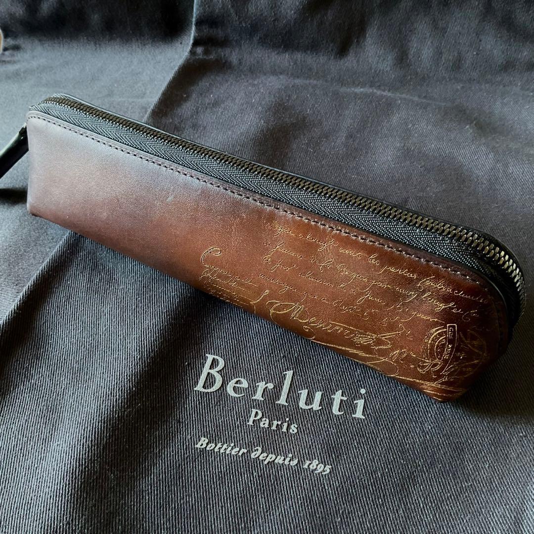 美品 希少 ベルルッティ ゴールデンパティーヌ カリグラフィ ペンケース 筆箱