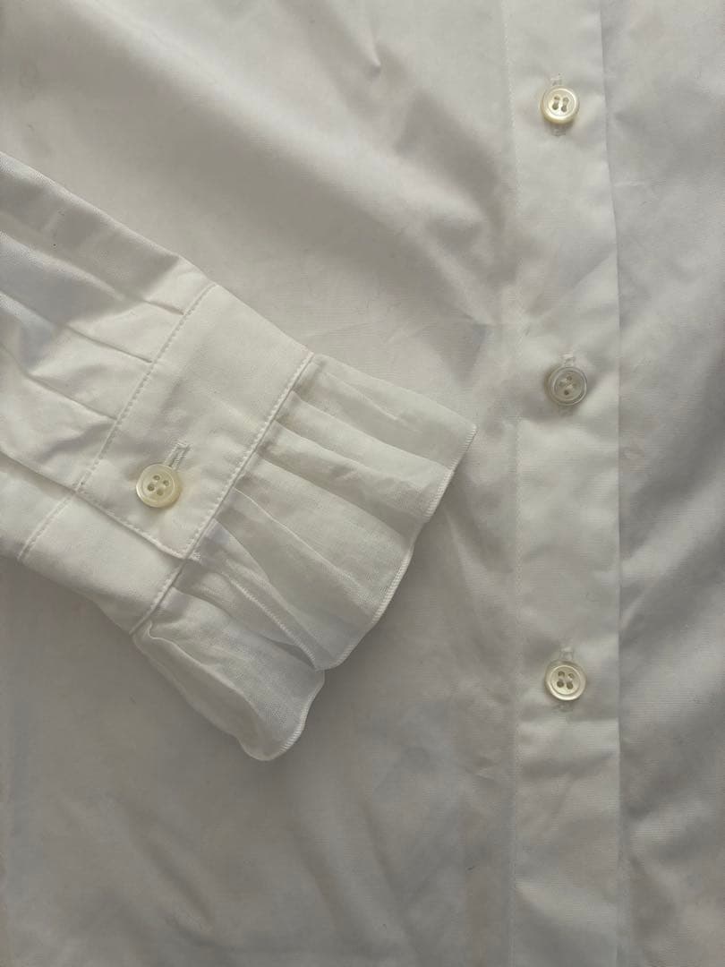 ★新品★定価28600 agnes b. フリル襟ラッフルブラウス 40 白