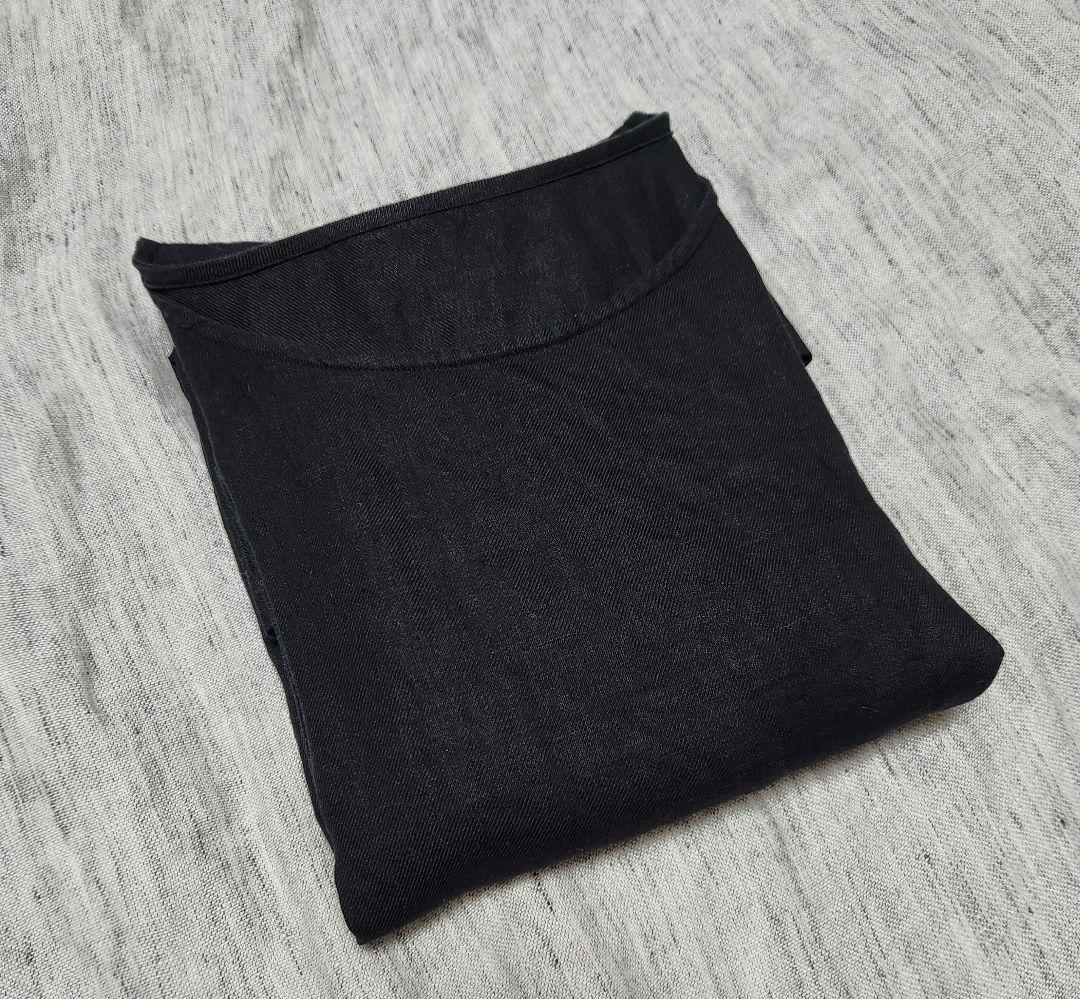 wafu. プレミアムリネントップス　 丸首 トップス LL