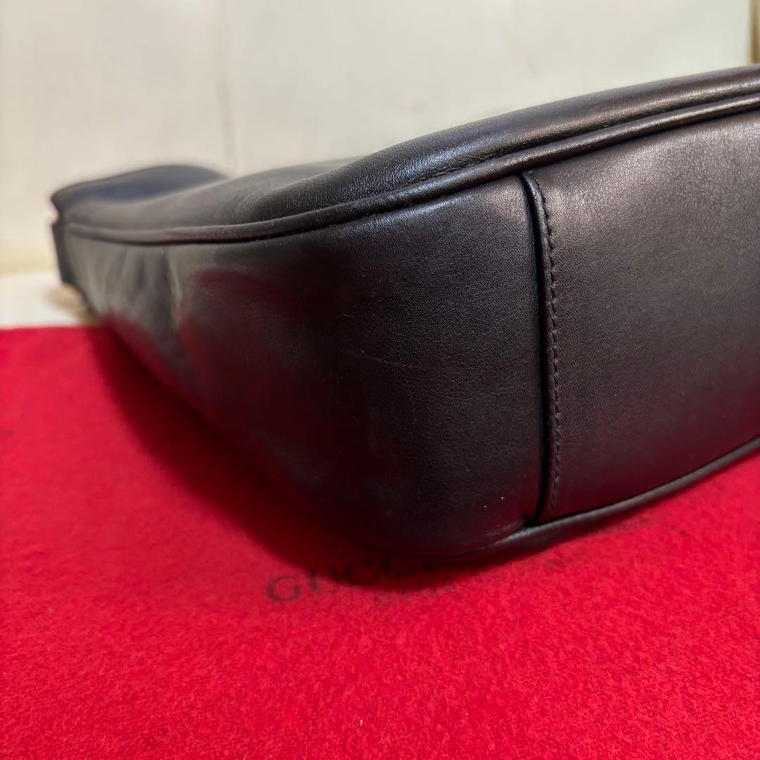 美品　GUCCI オールド　グッチ　バンブー　2way ショルダー バッグ　黒