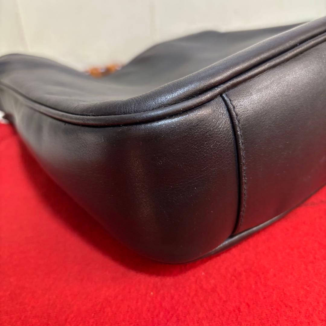 美品　GUCCI オールド　グッチ　バンブー　2way ショルダー バッグ　黒
