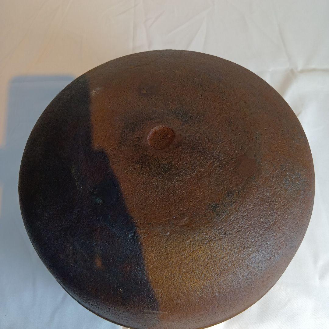 茶道具　和田美之助　織部釜　共箱