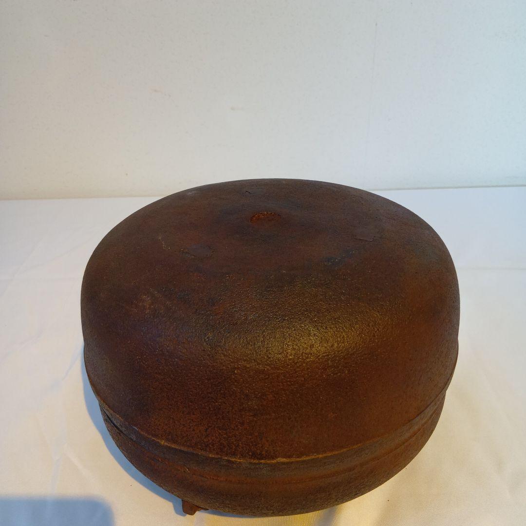 茶道具　和田美之助　織部釜　共箱