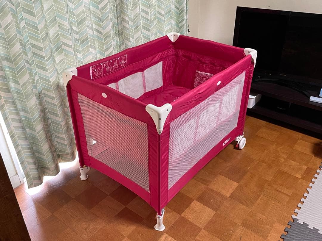 ▲KATOJI/カトージ 折りたたみベビーベッド プレイヤード