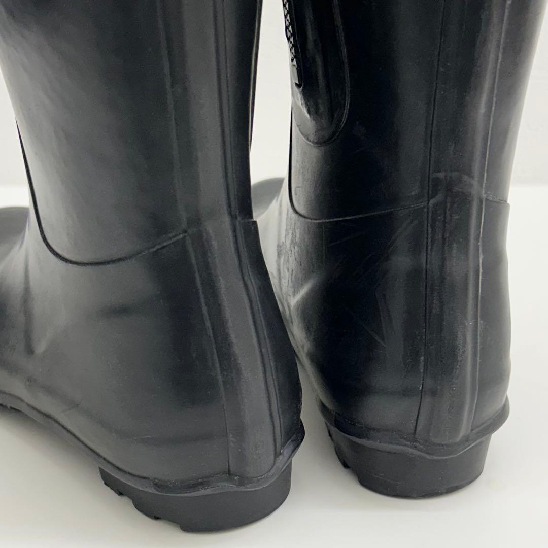【中古良品】正規店購入品 モンクレール ダウン レインブーツ ブラック 24cm