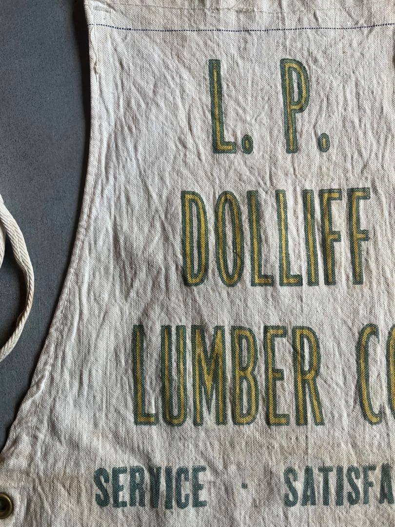 アメリカ ワークエプロン アドバタイジング 企業 ビンテージ アンティーク 古着