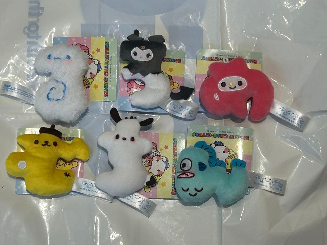 新品未使用 全6種セット ゆるかわ サンリオキャラクターズ ひらがなマスコット❶