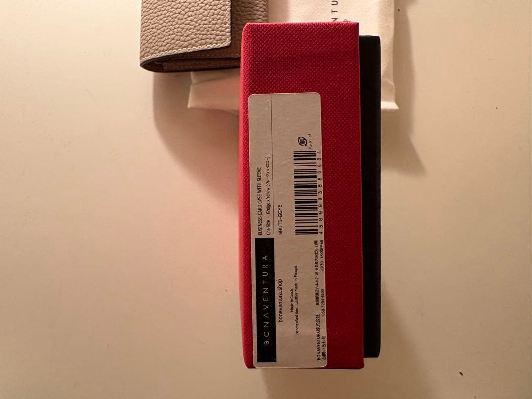 新品未使用　ボナベンチュラ スリーブ付きビジネスカードケース ボッタラートレザー