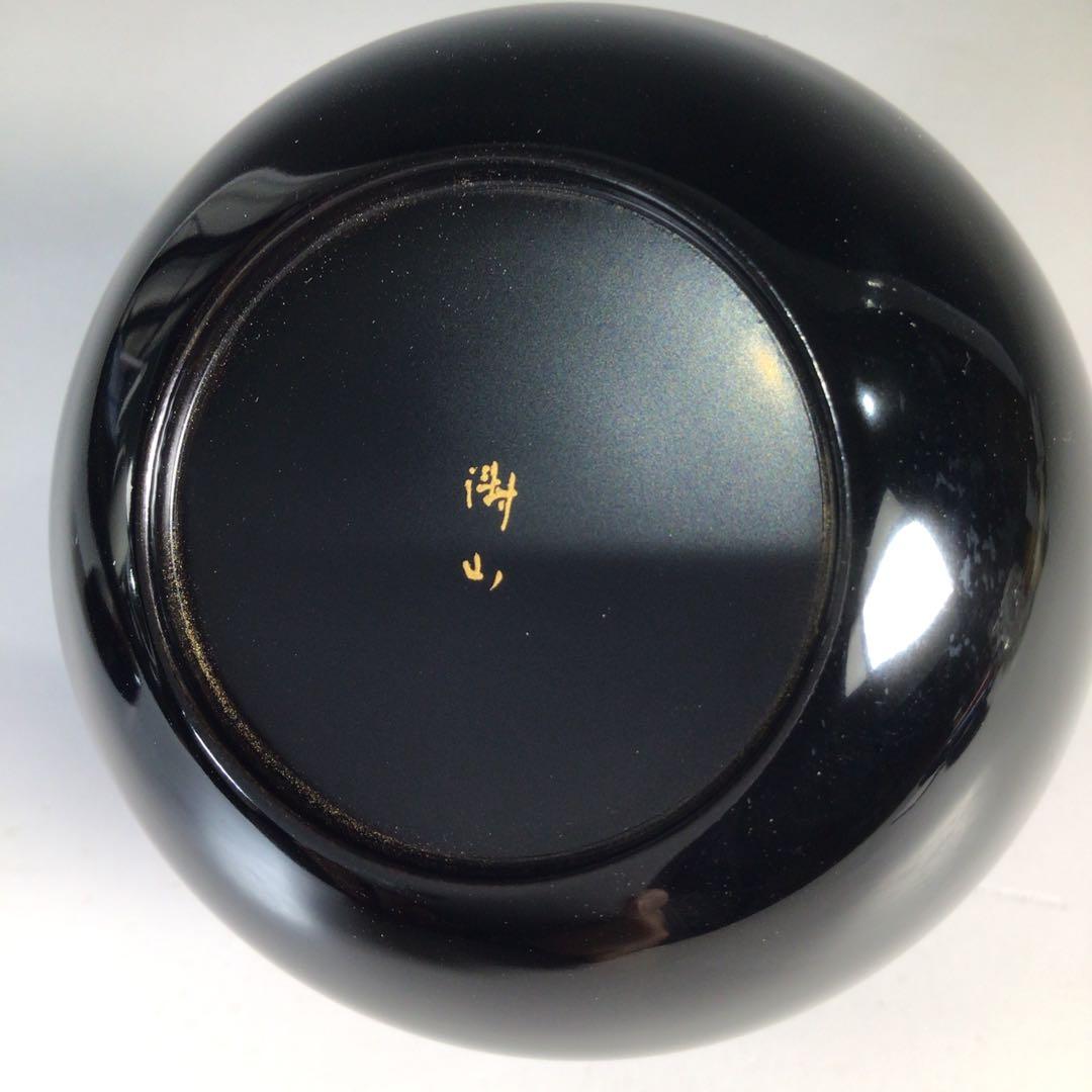 Ｎ７２７　棗　『輪島塗』『平野涛山作』『螺鈿』『椿蒔絵』『中棗』　共箱　茶道具