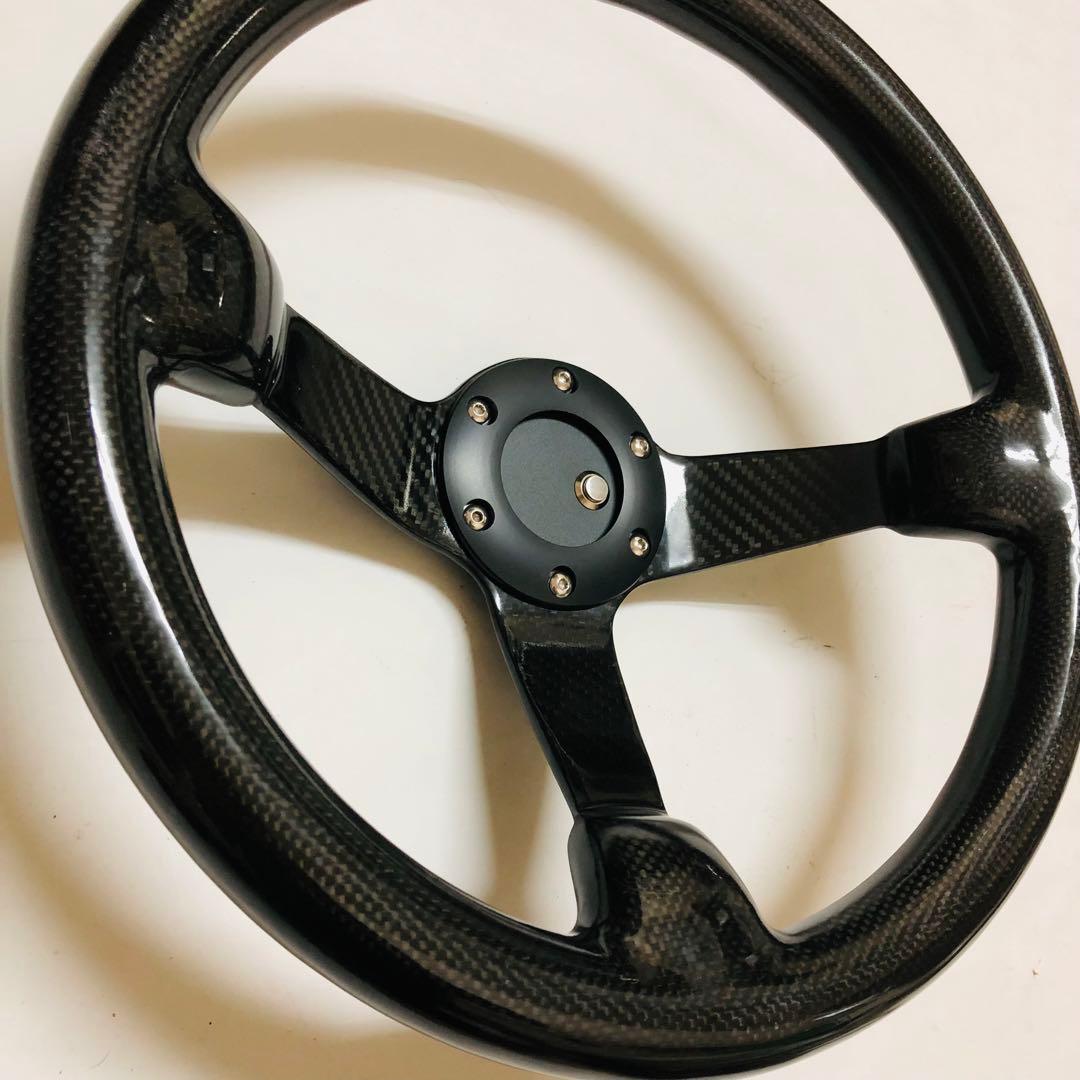 ドライカーボン3スポーク ステアリングホイールMOMOピッチ