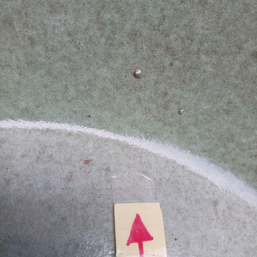 新品　特大　∅50　陶器　睡蓮鉢　メダカ鉢　ヒスイグリーン　手造　青＆緑　LLB