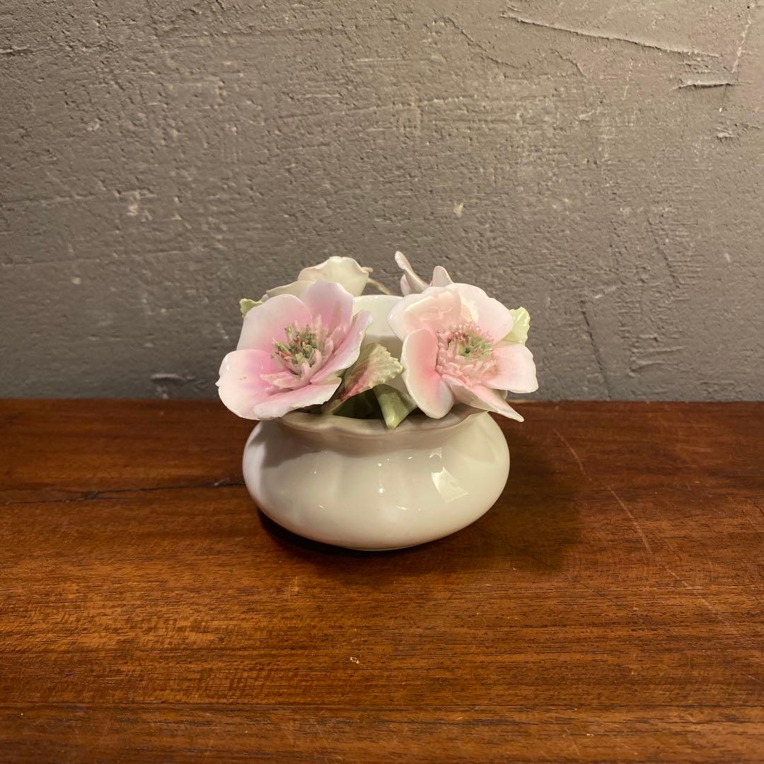 英国 ストラットフォード 陶器アートフラワー オブジェ置物 インテリア