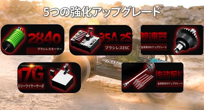 高速 ブラシレス ラジコンカー 70km/h 4WD オフロード 31cm高速車