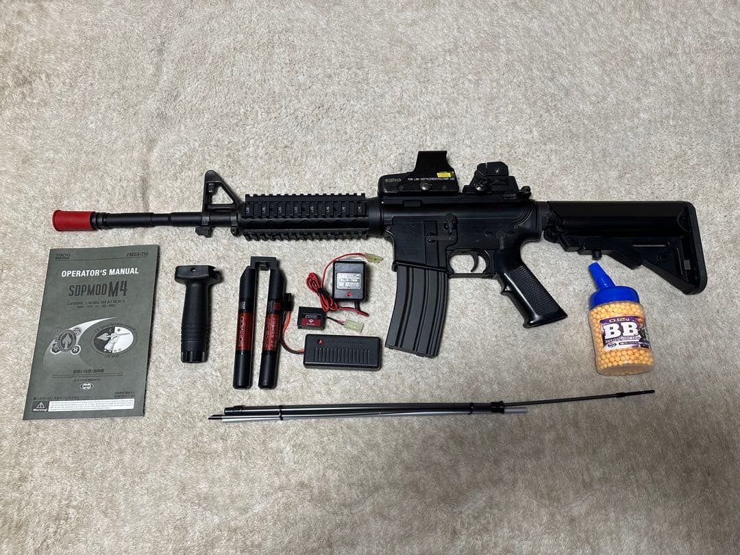 次世代電動ガン SOPMOD M4 東京マル付属品多数