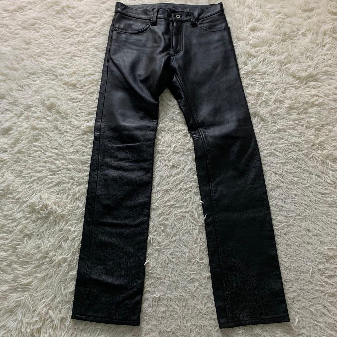 美品■KADOYA カドヤ レザーパンツ ブラック 本革　30