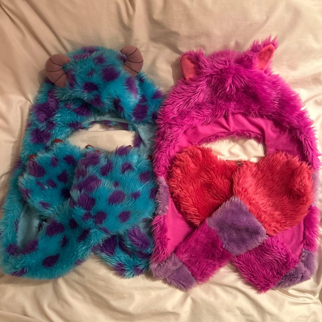 ディズニー　Disney マフラーキャップ　チシャ猫　サリー　ファンキャップ