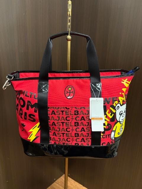カステルバジャック CBT035 トートバッグ レッド/ブラック 新品