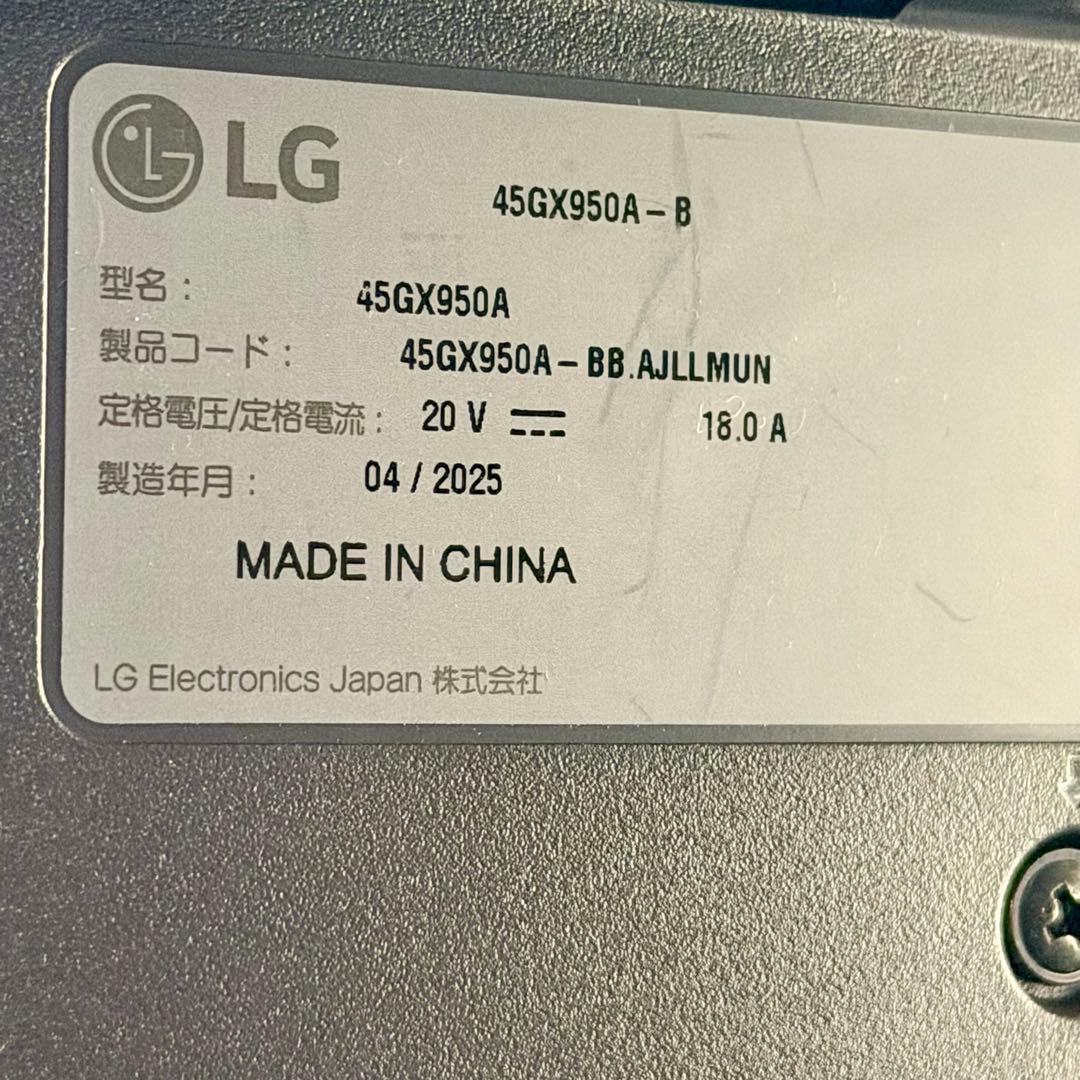 LG UltraGear 5K OLED 45GX950A-B 44.5インチ