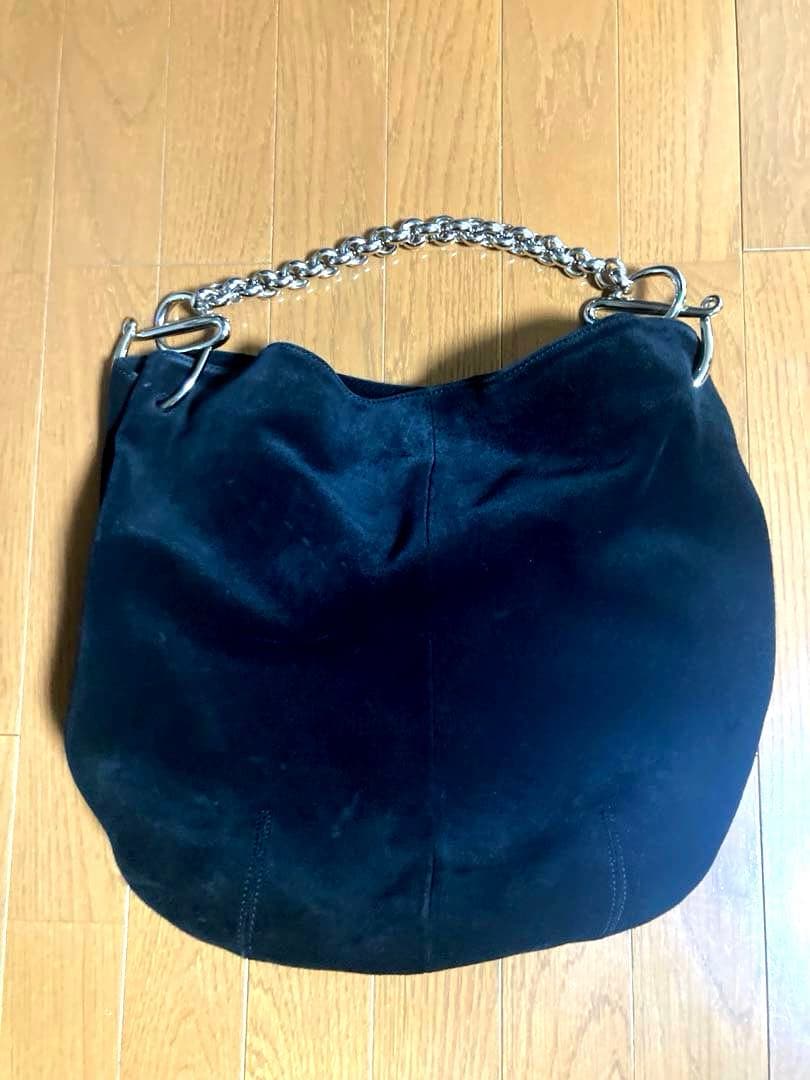 LOEWE 黒 スエード ハンドバッグ