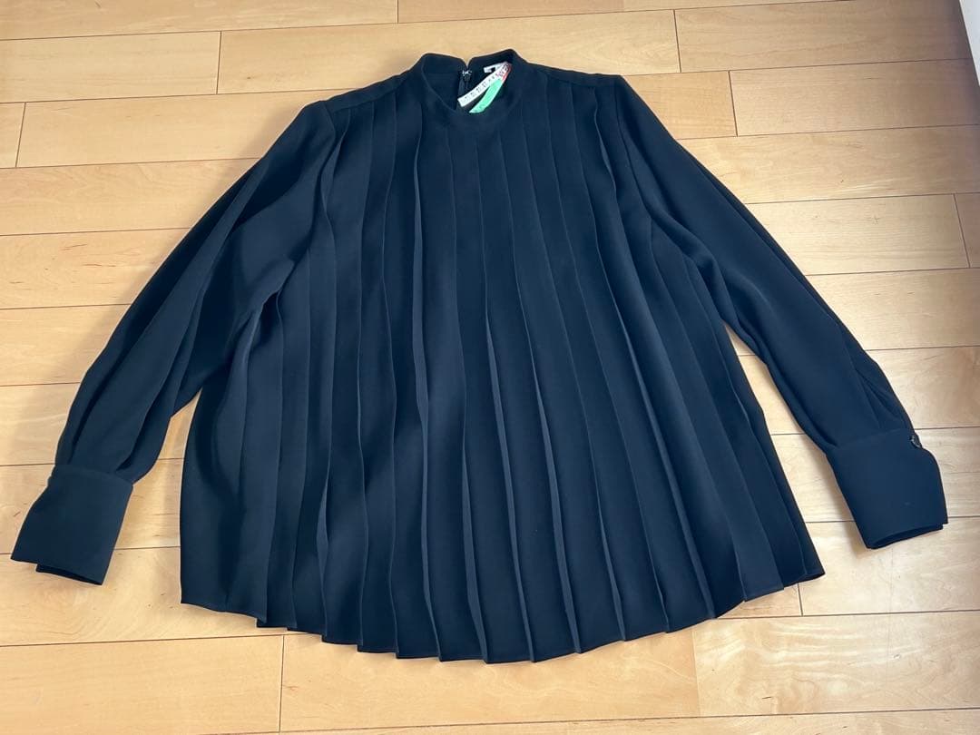 ENFÖLD エンフォルド プリーツブラウス 黒 38 美品　セレモニー服