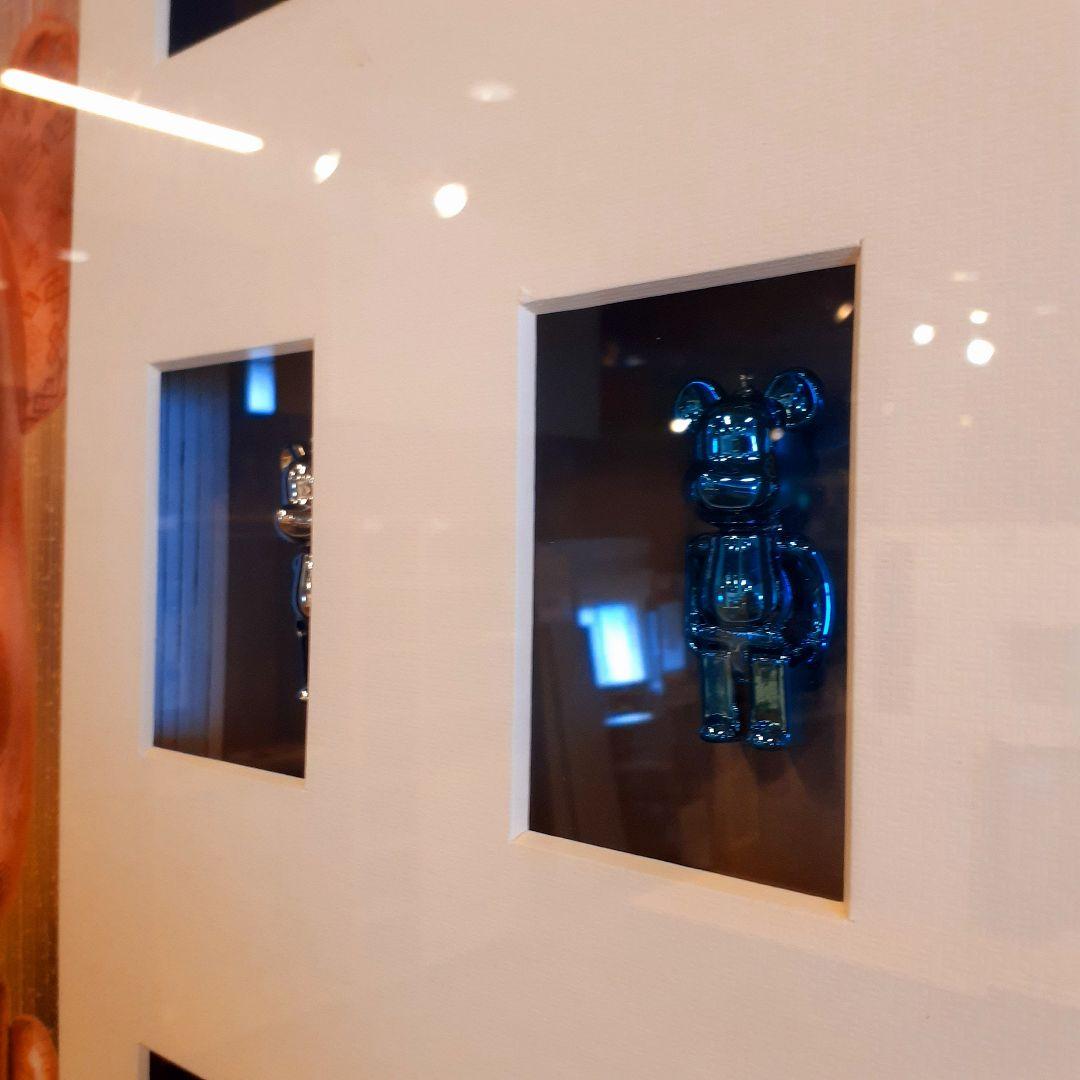 輸入雑貨　希少　ベアブリック　フィギア入り　特殊アートパネル