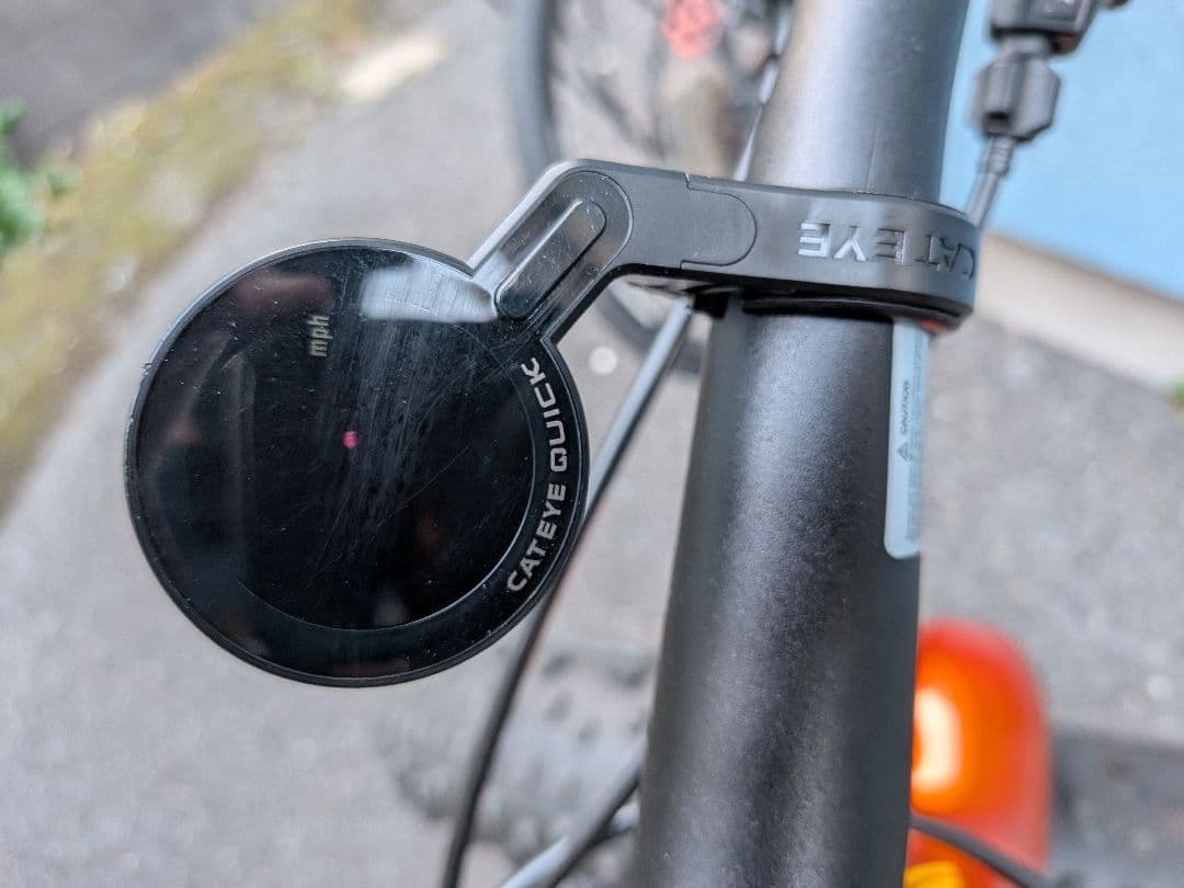 オレンジ ファットバイク CATEYE QUICK付き