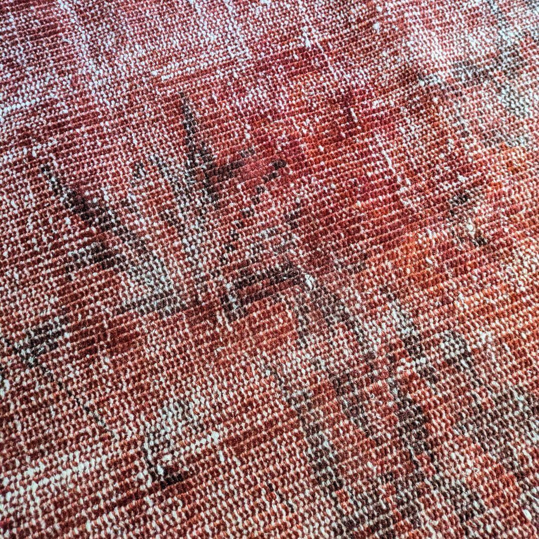 93×207 オーバーダイ深い赤　トルコヴィンテージラグ