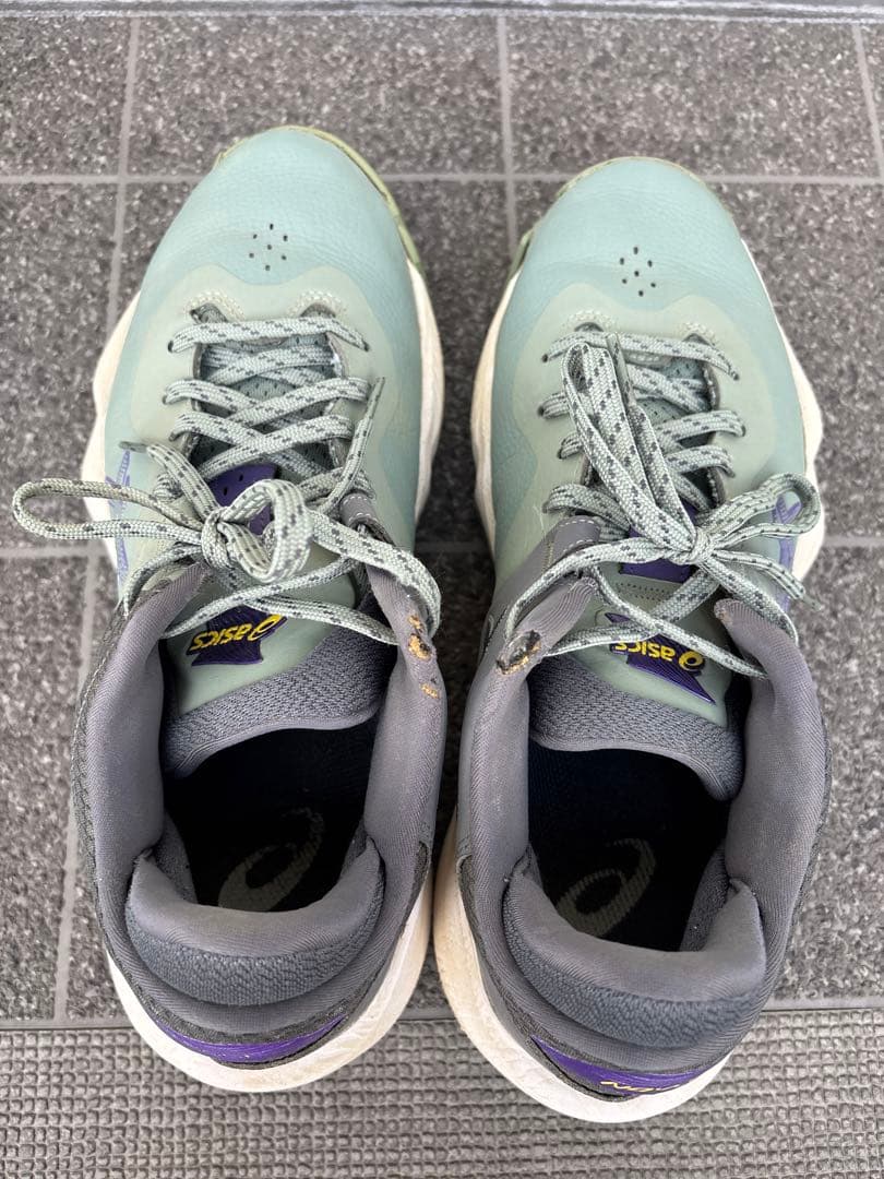 ASICS バスケットボールシューズ グレー/ミントグリーン