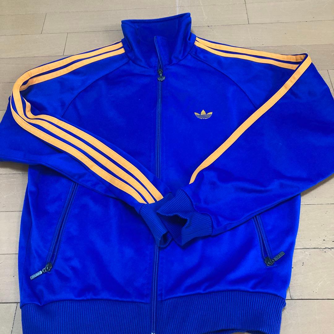 adidas ジャージジャケット M-L 青