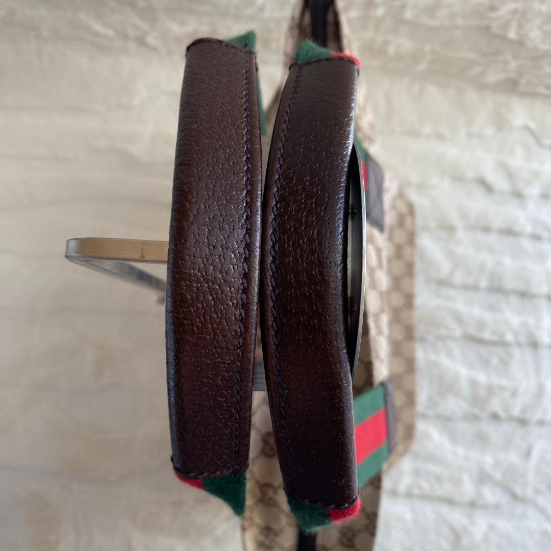 GUCCI シェリーラインGG柄 キャンバス トートバッグ ブラウン 人気モデル