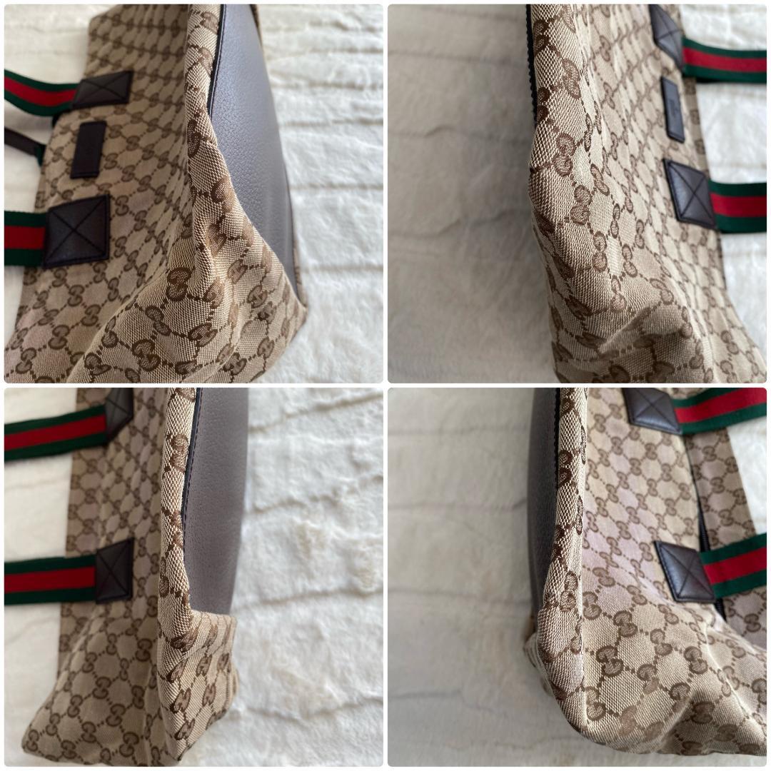 GUCCI シェリーラインGG柄 キャンバス トートバッグ ブラウン 人気モデル