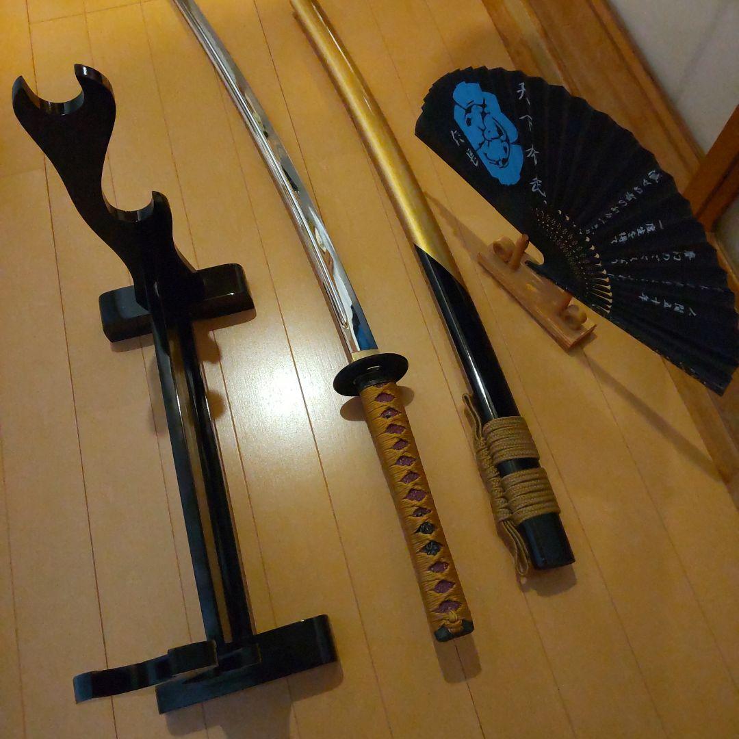 模造刀／織田信長モデル／刀台座&扇子セット