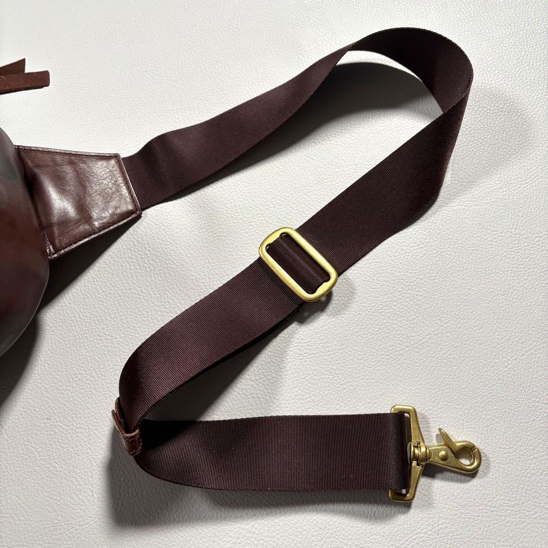 ポーター PORTER フランク スリングショルダーバッグ 馬革 レザー 茶