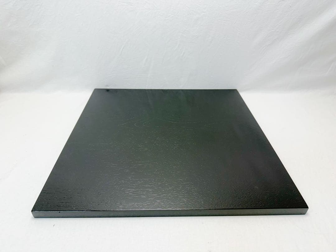 未使用 茶道具 柿合黒塗 大板 敷板42.5cm×42.5cm 元箱