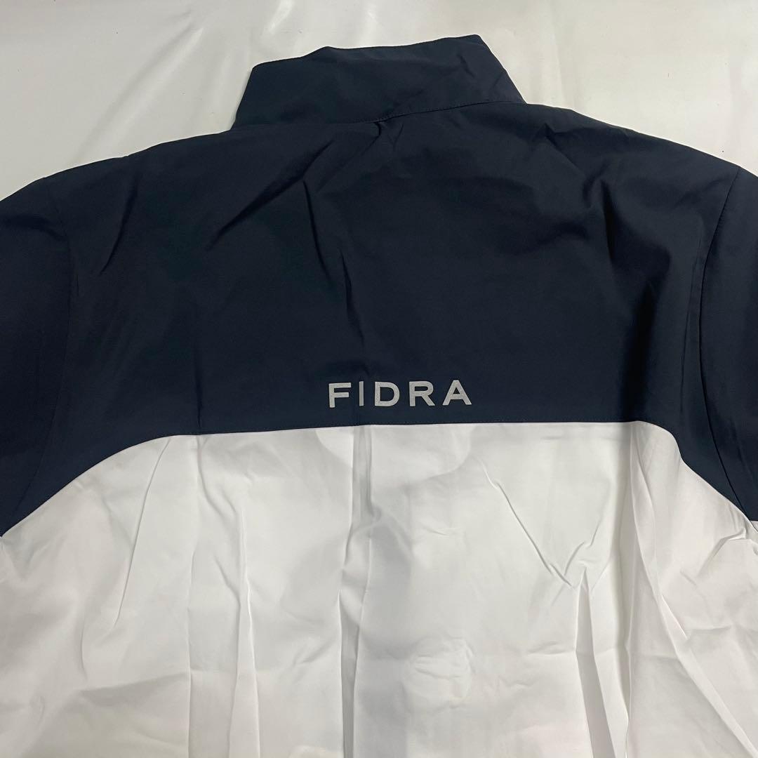 FIDRA ゴルフウェア ストレッチ ブロッキングジャケット XL 白×紺①