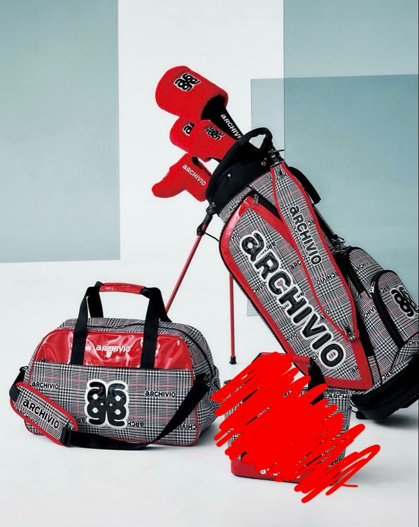 ARCHIVIO チェック柄キャディバッグセット⭐︎参考価格15万1580円⭐︎新品