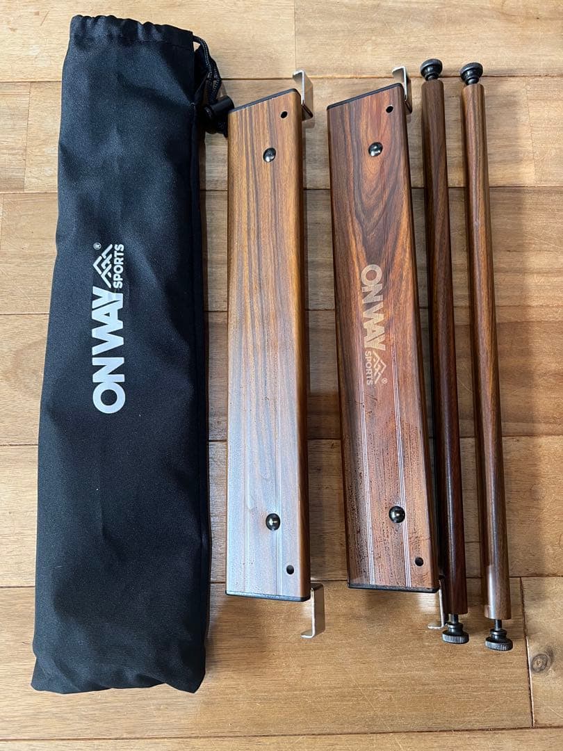 ONWAYフォールディング アルミigtローテーブル2セット+連結ブリッジ