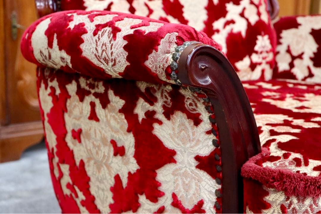 GMIH14A○イタリア製 金華山織 アームチェア 椅子 1人掛けソファ シング