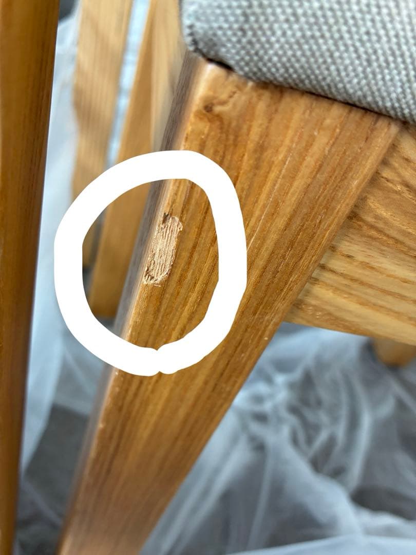 無印良品ドレッサー（タモ材ナチュラル）　イス付き