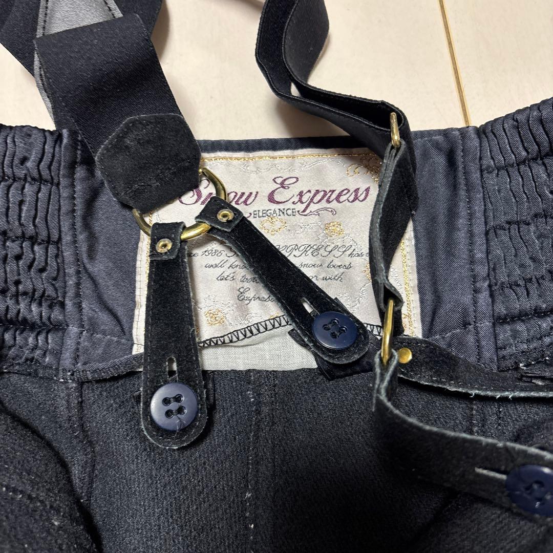 最終値下げヴィンテージ スノーウェア　ウールフード付き上下　スキーウェア金ボタン