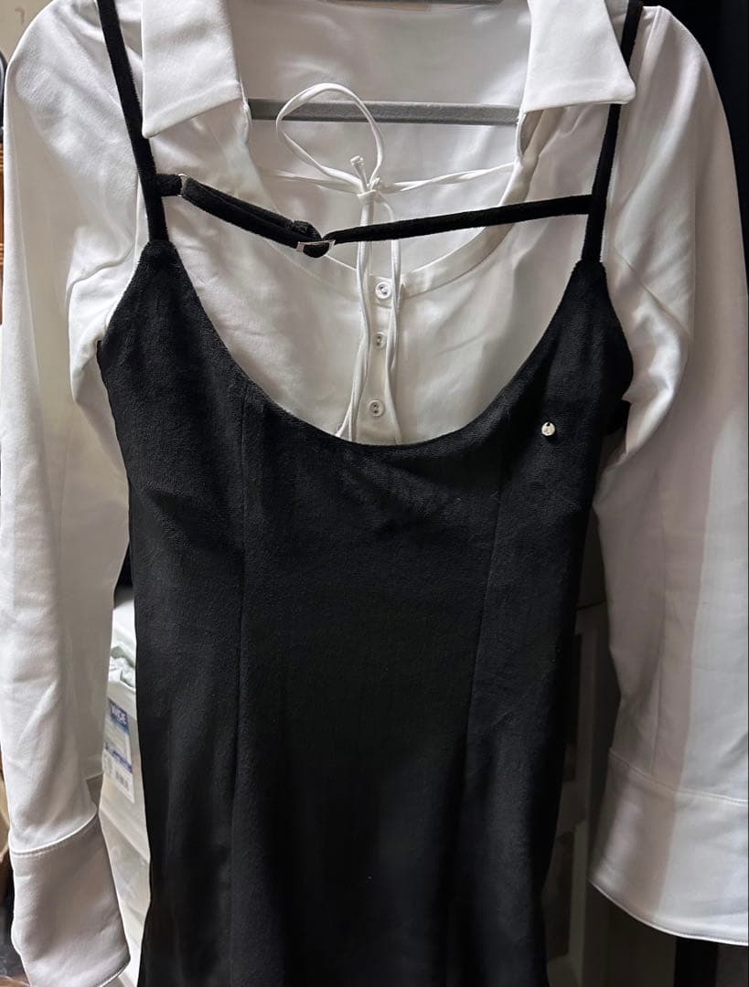 ワンピース andmary Betty velour mini dress