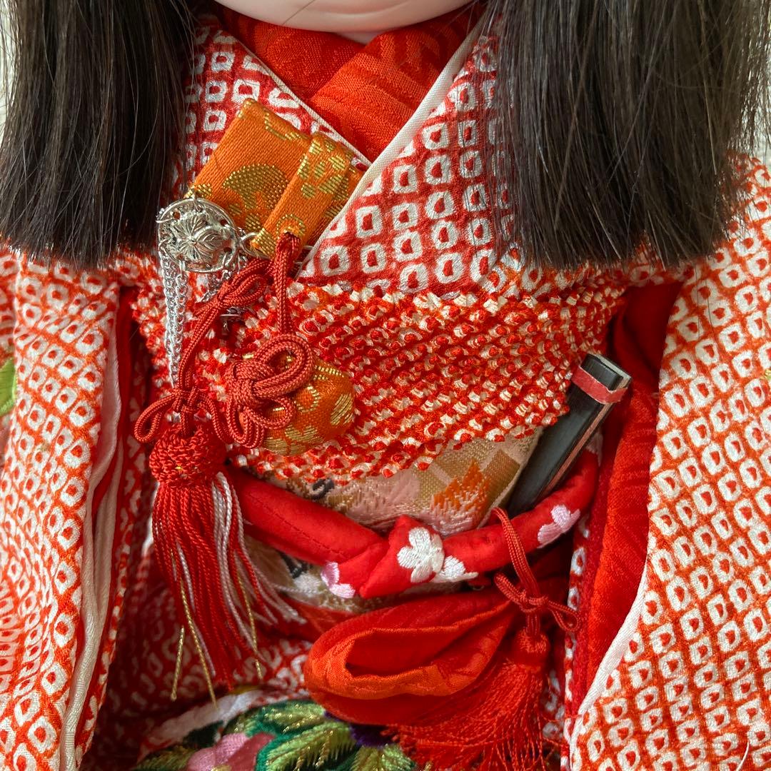 週末のみ大値下げ　お座り市松人形　東光作　着せ替え可能　縮緬和服　傷なし