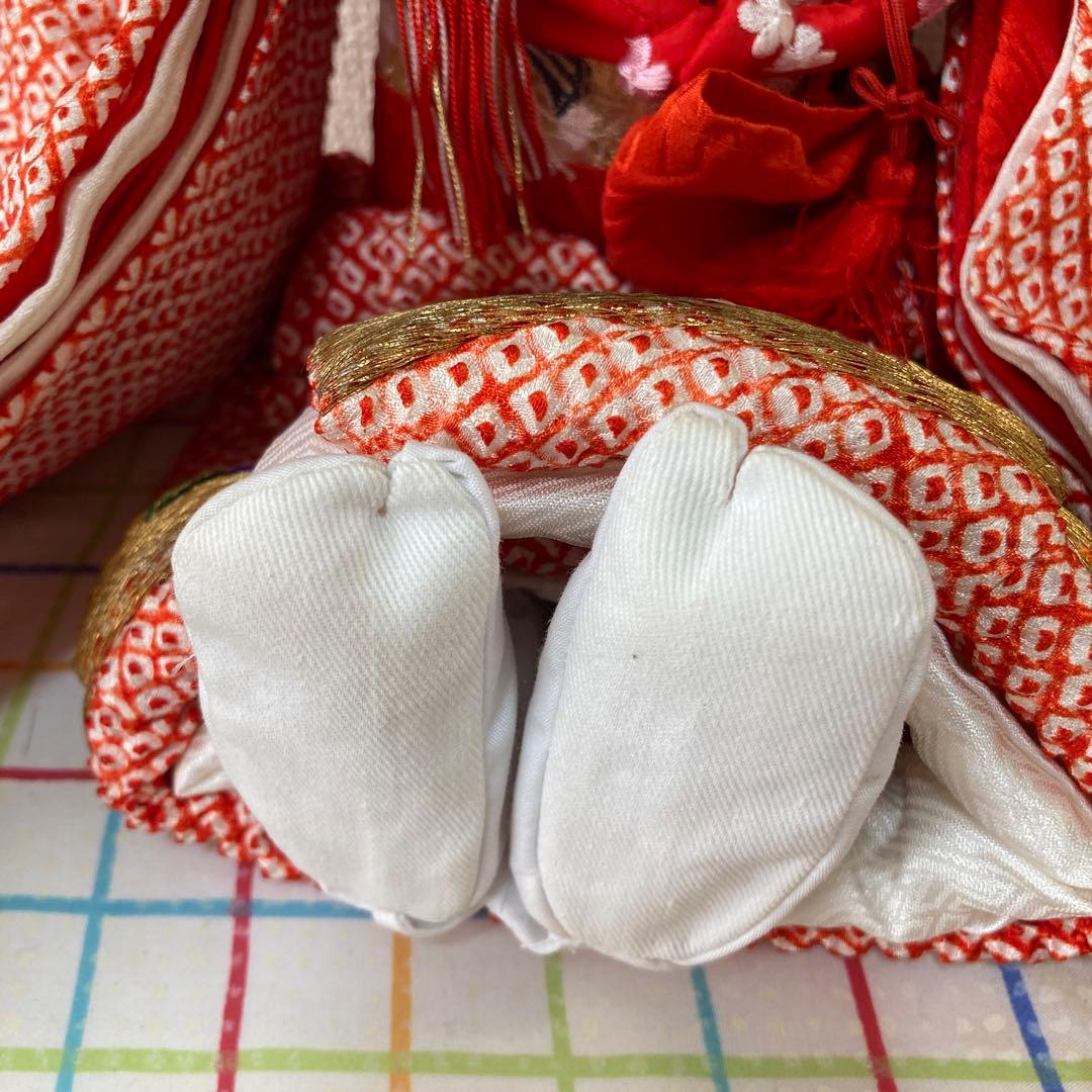 週末のみ大値下げ　お座り市松人形　東光作　着せ替え可能　縮緬和服　傷なし